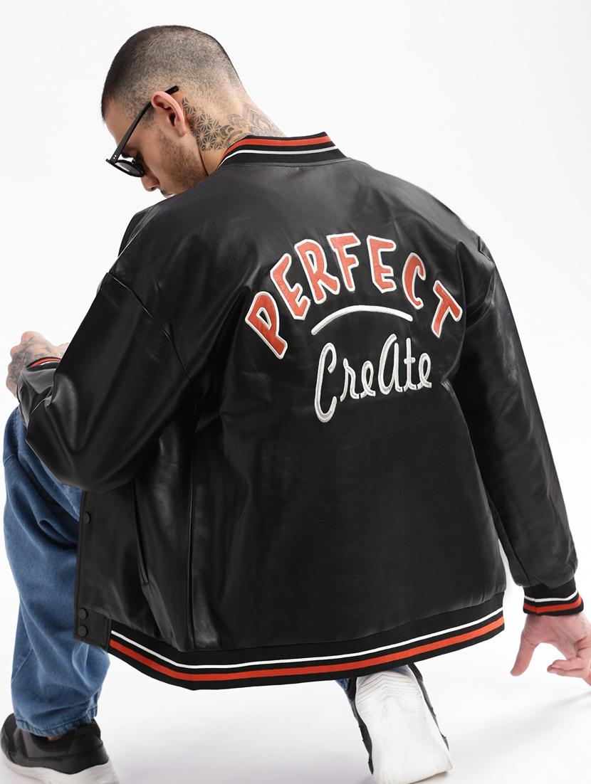 black typographic printed detailed casual jacket - 20960565 - Standard Image - 4