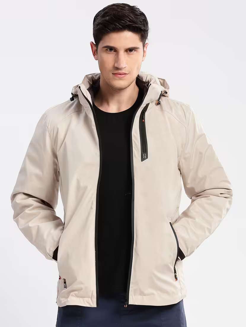 men long sleeve solid puffer jacket - 20960579 -  Standard Image - 1