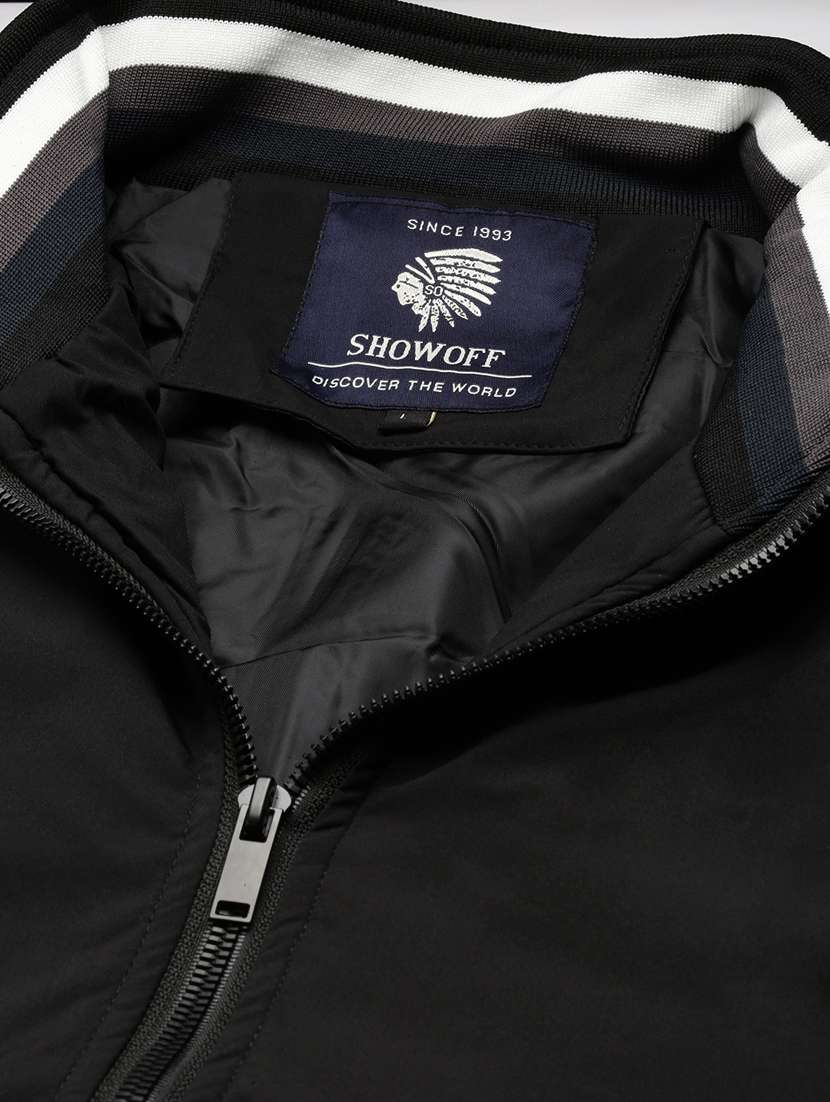 men solid long sleeve bomber jacket - 20960584 -  Standard Image - 6