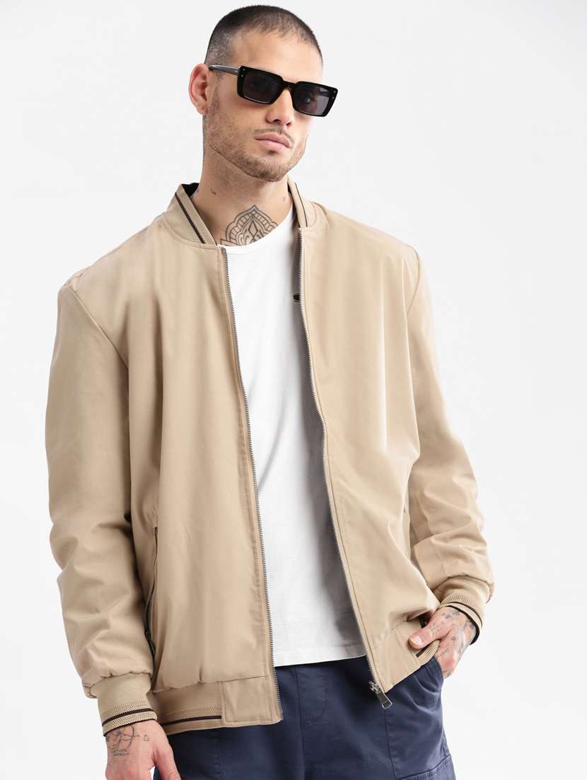 solid grey detailed casual reversible jacket - 20960594 - Standard Image - 4