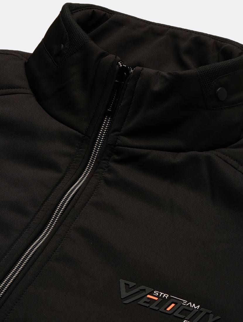 solid black detailed casual jacket - 20960618 - Standard Image - 6