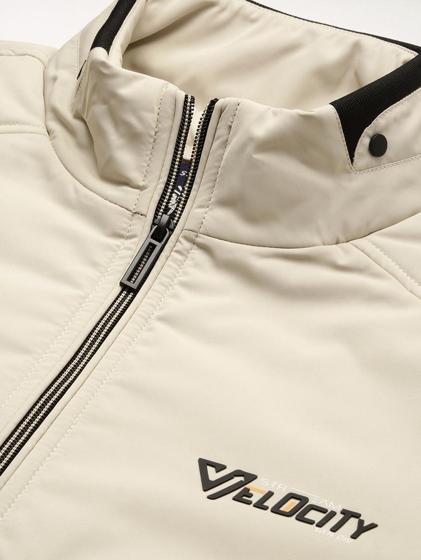 cream solid nylon casual jacket - 20960620 - Standard Image - 6