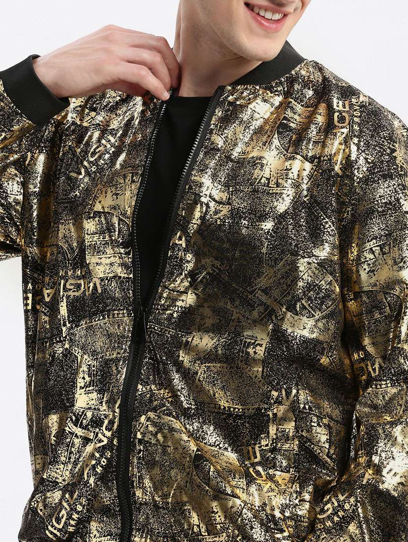 black printed casual jacket - 20960673 -  Standard Image - 6