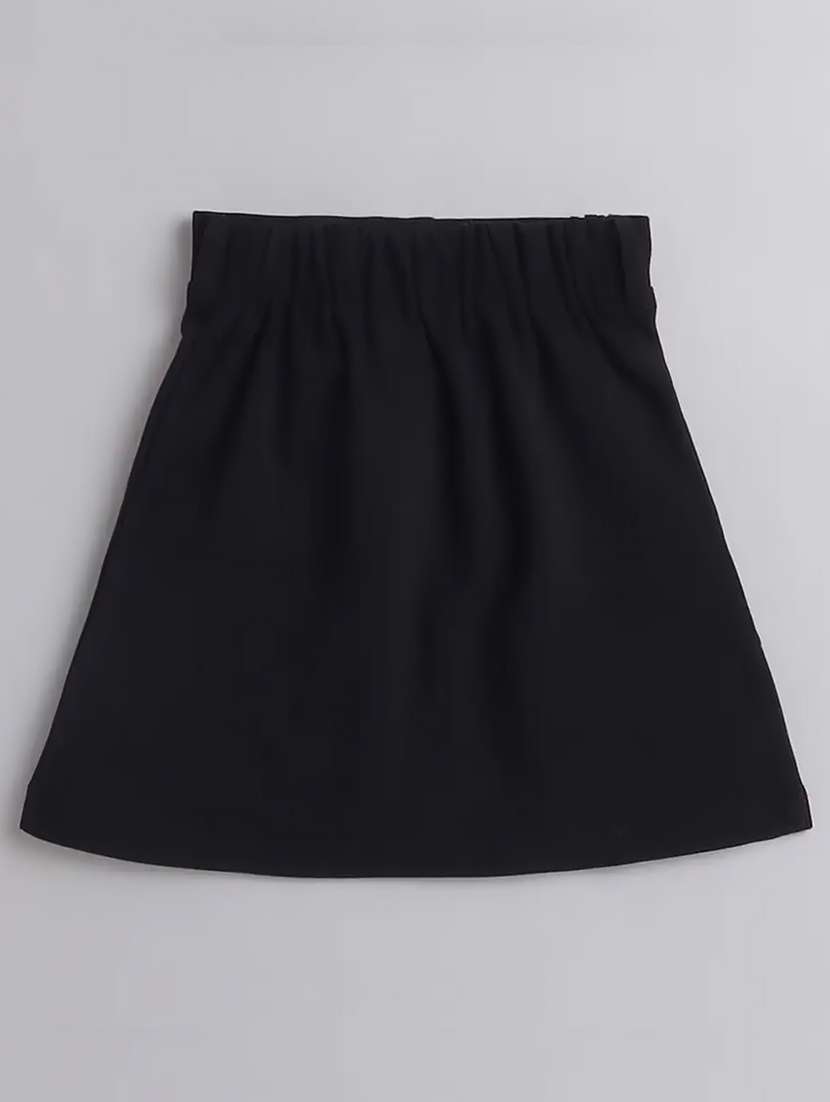 black solid flared skirt - 20960677 -  Standard Image - 1