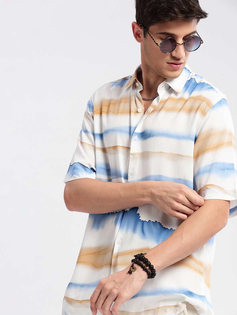 men collared short sleeve casual shirt - 20960708 -  Standard Image - 4