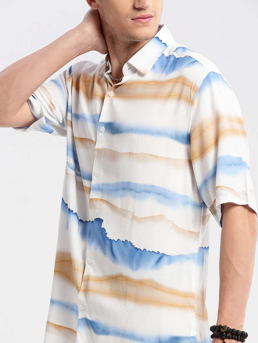 men collared short sleeve casual shirt - 20960708 -  Standard Image - 6