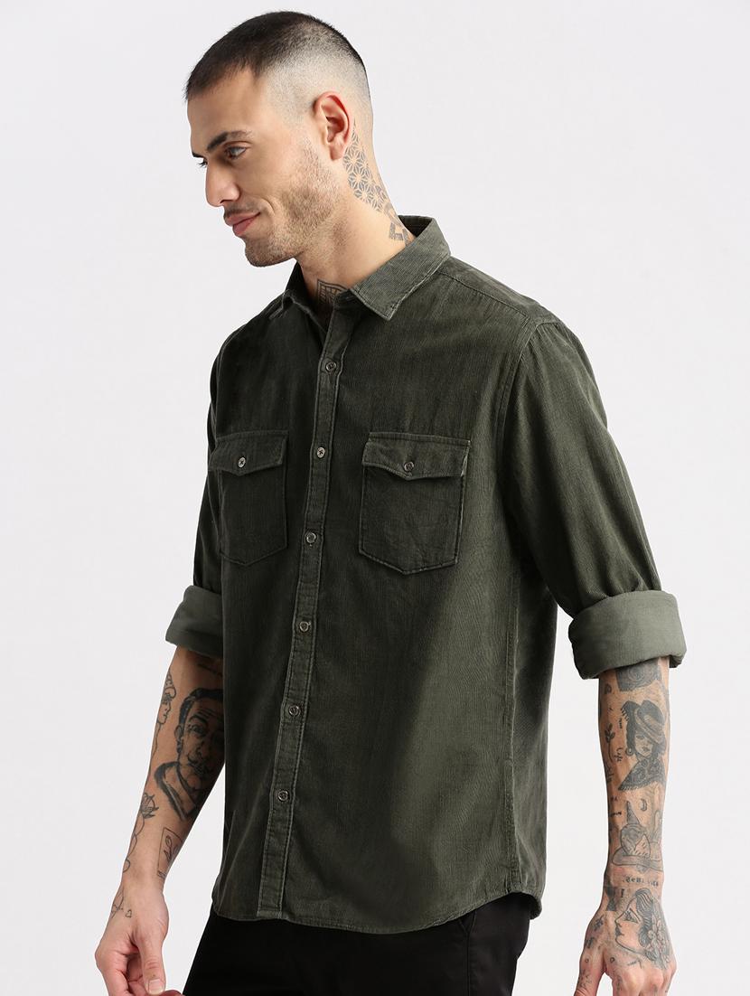 men collared long sleeve casual shirt - 20960727 - Standard Image - 1