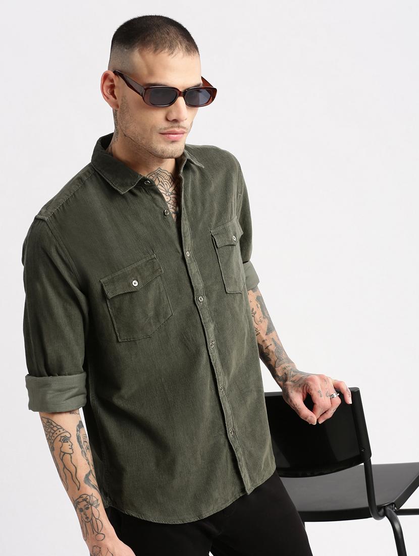 men collared long sleeve casual shirt - 20960727 - Standard Image - 4