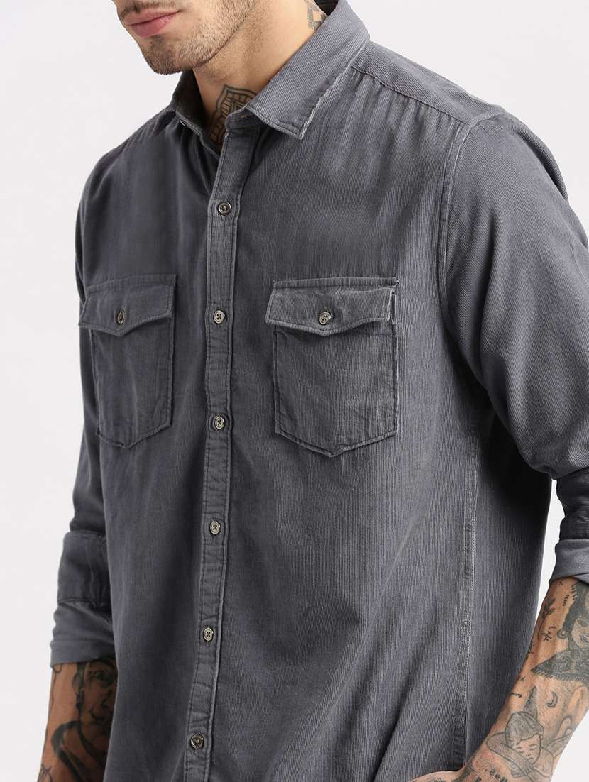 men collared long sleeve casual shirt - 20960728 -  Standard Image - 6
