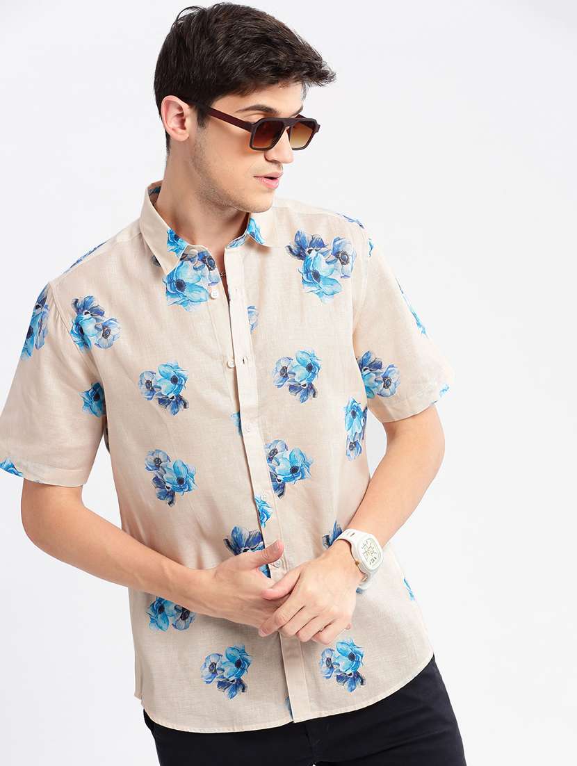 men collared short sleeve casual shirt - 20960739 -  Standard Image - 4