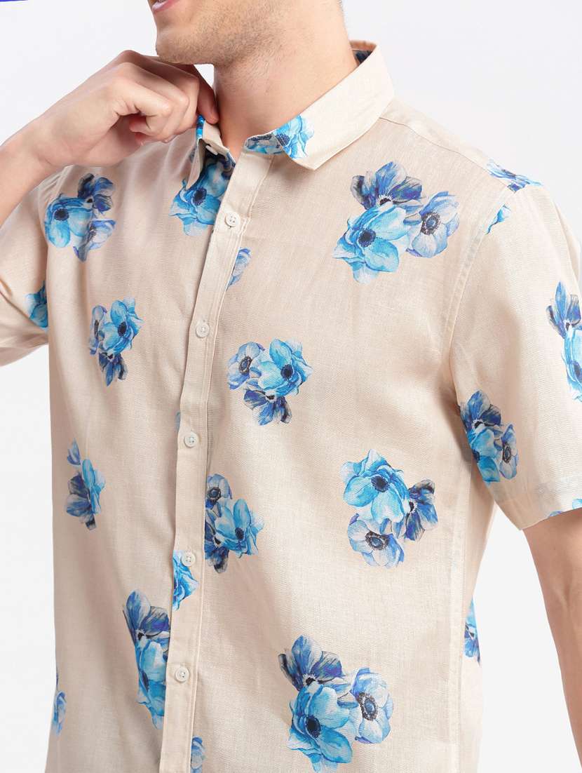 men collared short sleeve casual shirt - 20960739 -  Standard Image - 6