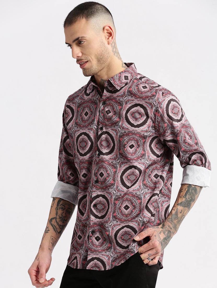 men collared long sleeve casual shirt - 20960756 -  Standard Image - 1