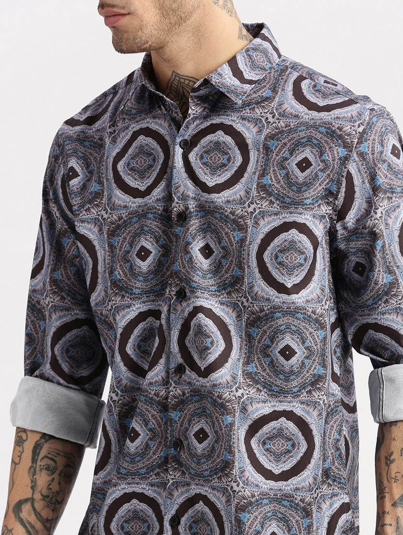 men collared long sleeve casual shirt - 20960758 - Standard Image - 6