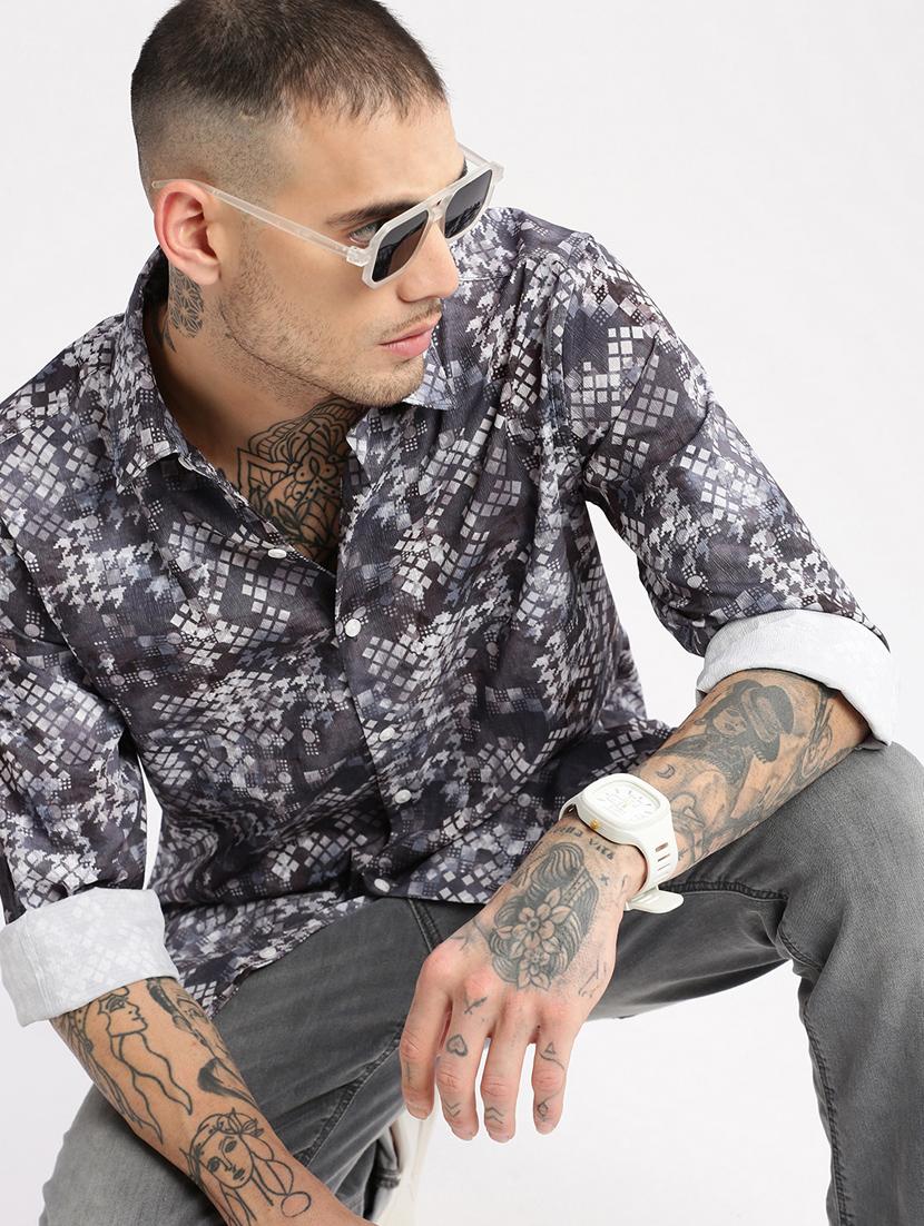men collared long sleeve casual shirt - 20960759 - Standard Image - 4