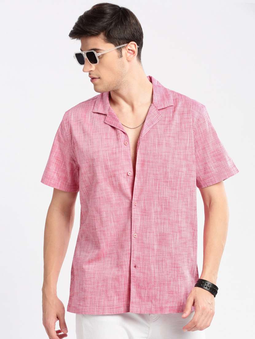 men short sleeve solid casual shirt - 20960820 - Standard Image - 4