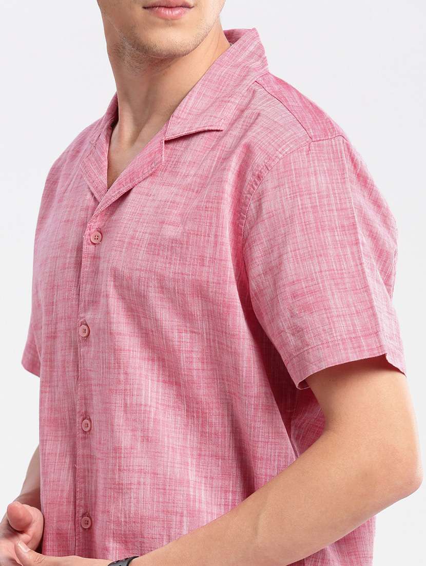 men short sleeve solid casual shirt - 20960820 - Standard Image - 6