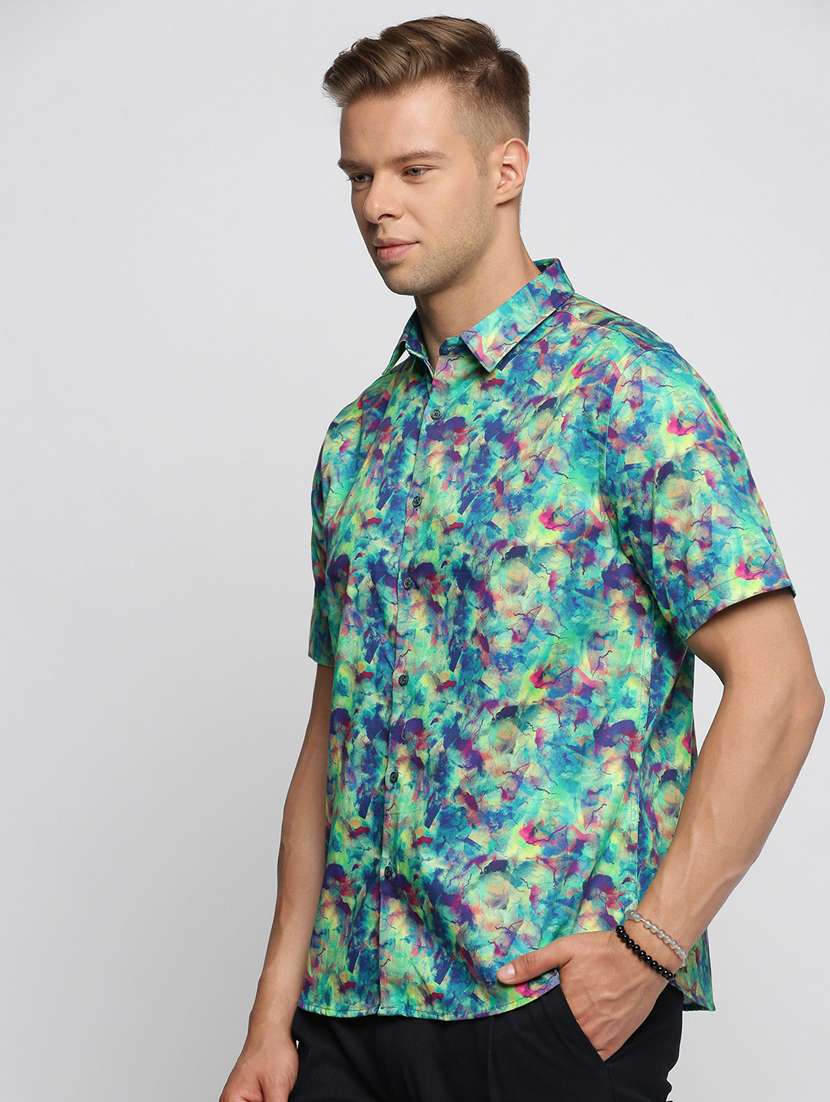men collared short sleeve casual shirt - 20960828 -  Standard Image - 1