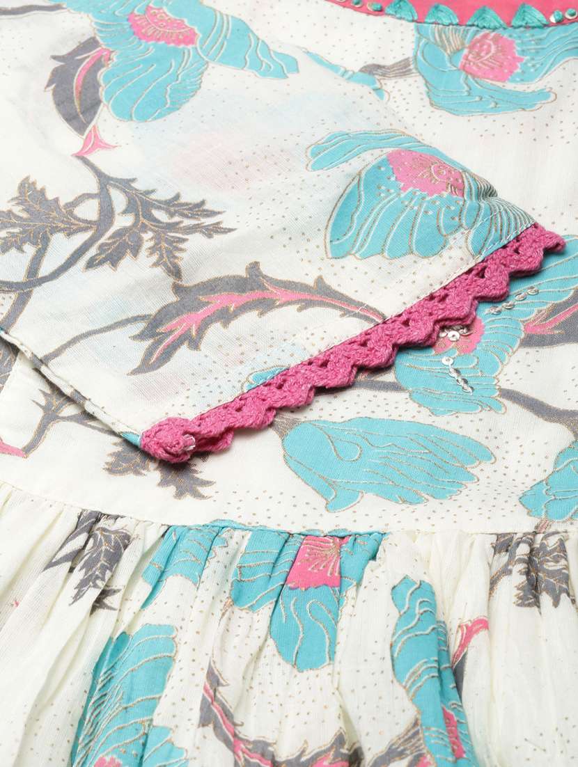 women floral print tiered kurta - 20960937 -  Standard Image - 6