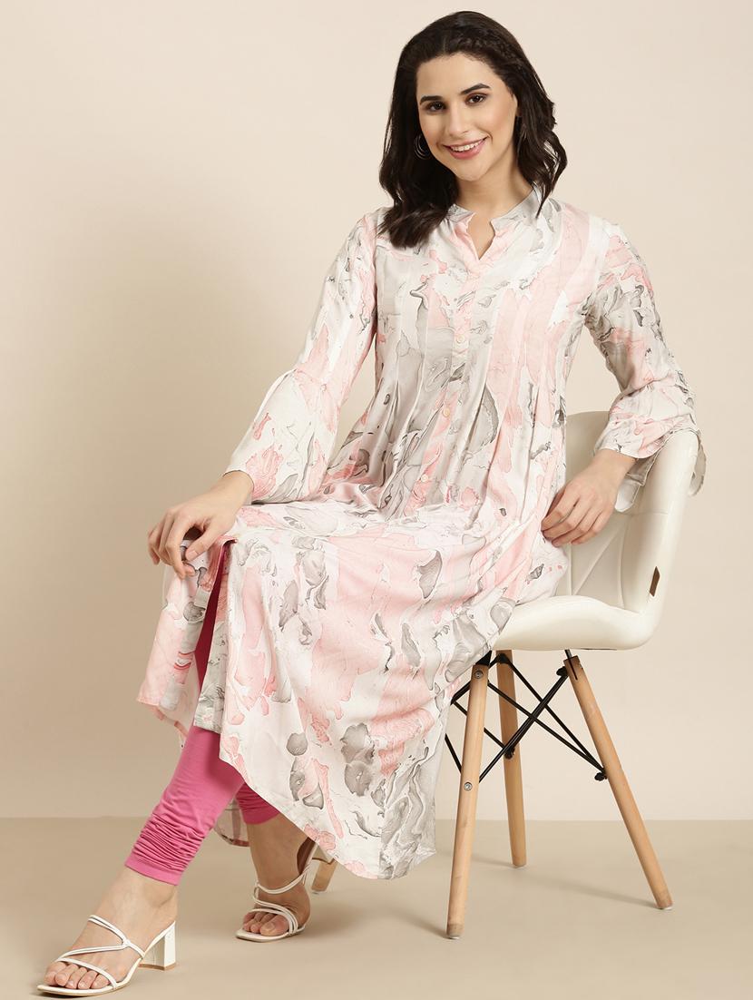 women bell sleeve a-line kurta - 20961036 - Standard Image - 4
