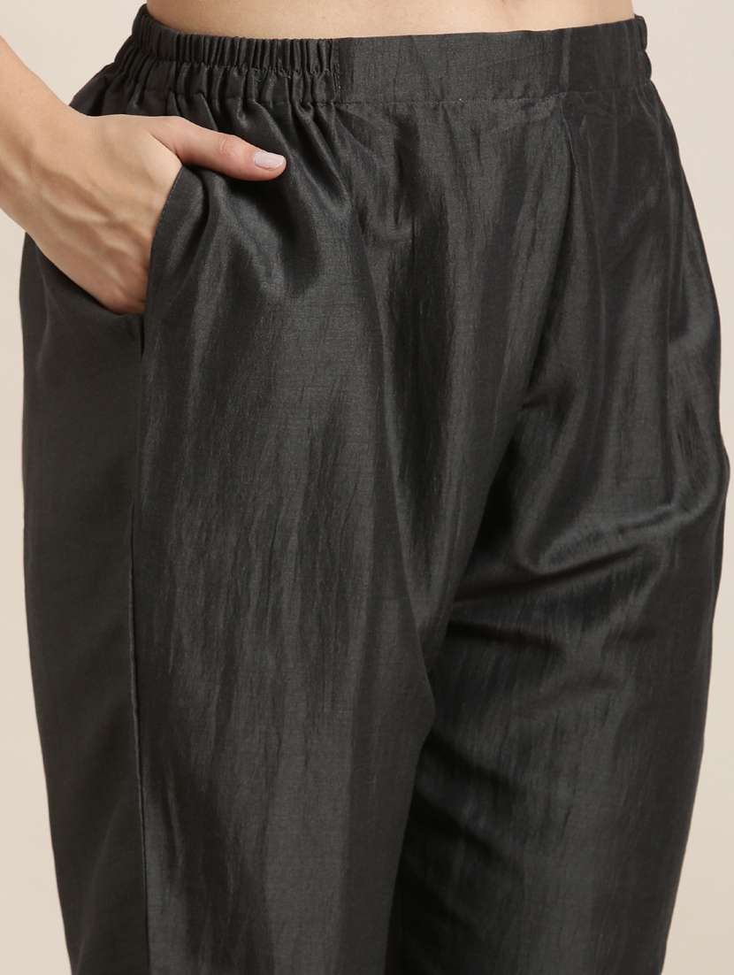 women grey floral kurta pant set with dupatta - 20961096 -  Standard Image - 6