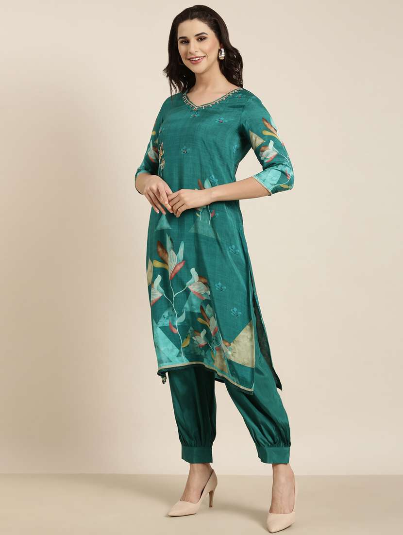 women floral kurta salwar set with dupatta - 20961107 -  Standard Image - 1