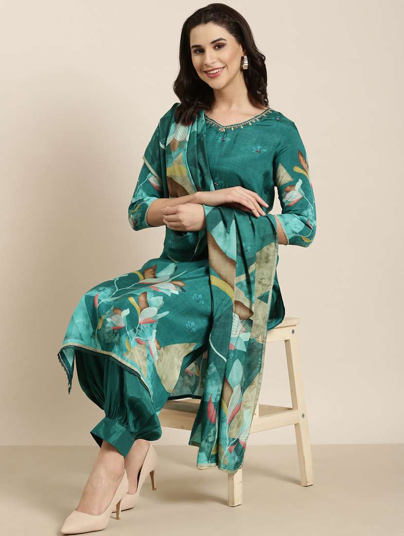 women floral kurta salwar set with dupatta - 20961107 -  Standard Image - 4