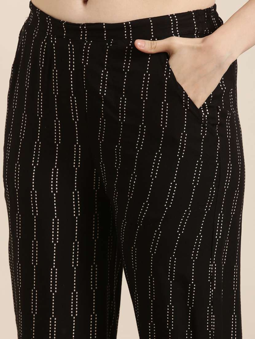 women printed three quarter sleeve kurta pant set - 20961129 -  Standard Image - 6