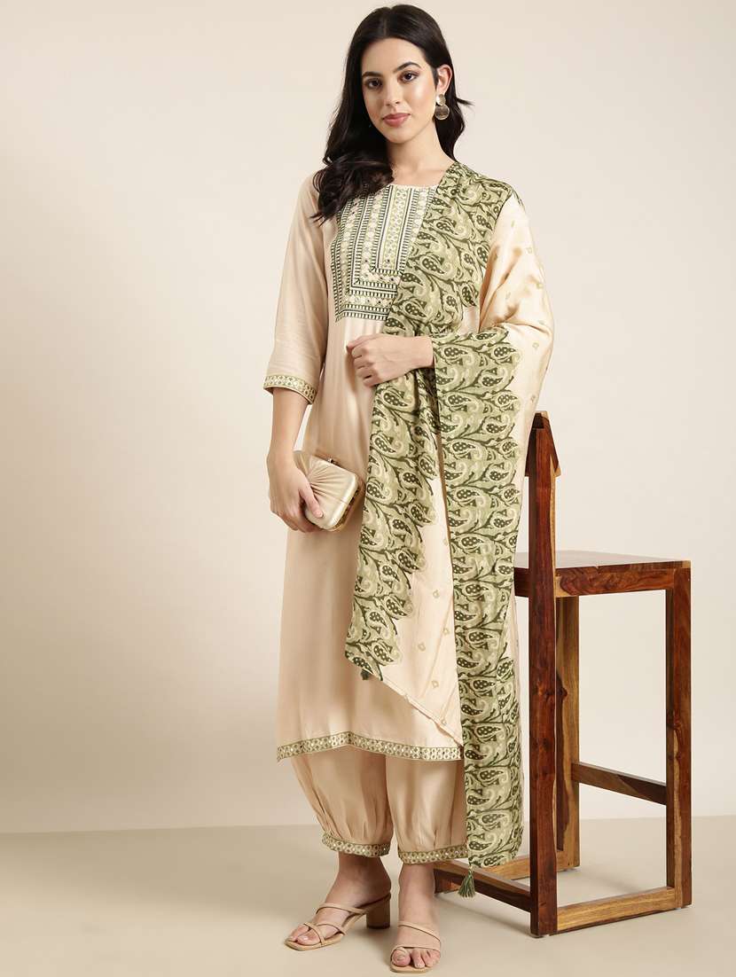 women embroidered kurta salwar set with dupatta - 20961142 -  Standard Image - 4