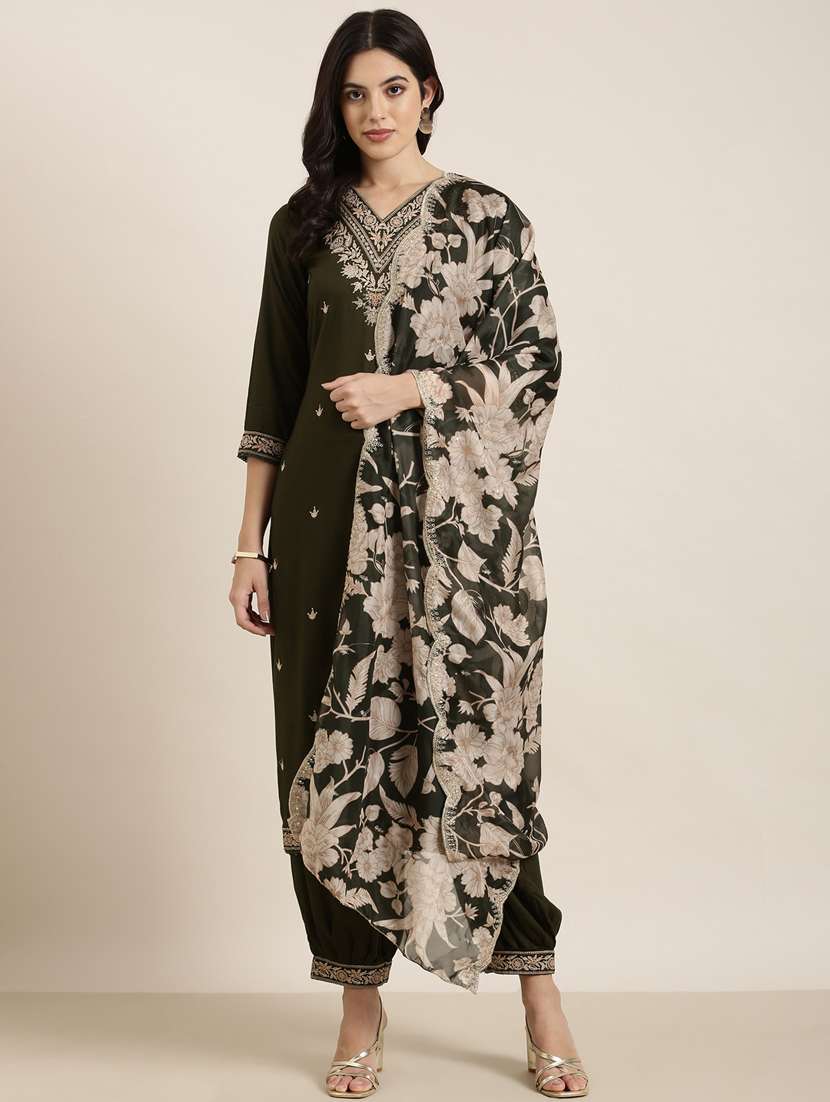 women embroidered kurta salwar set with dupatta - 20961150 -  Standard Image - 1