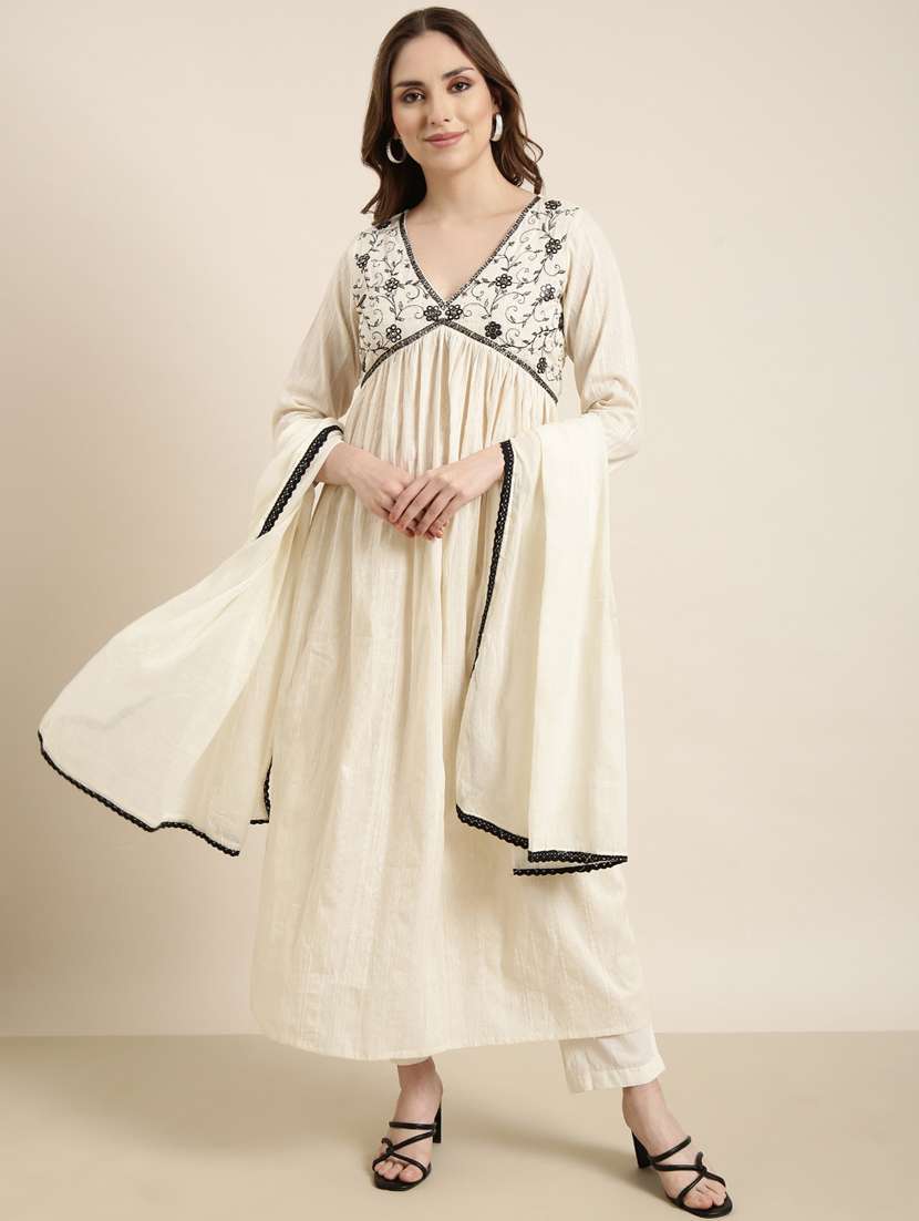 women embroidered kurta pant set with dupatta - 20961159 -  Standard Image - 1