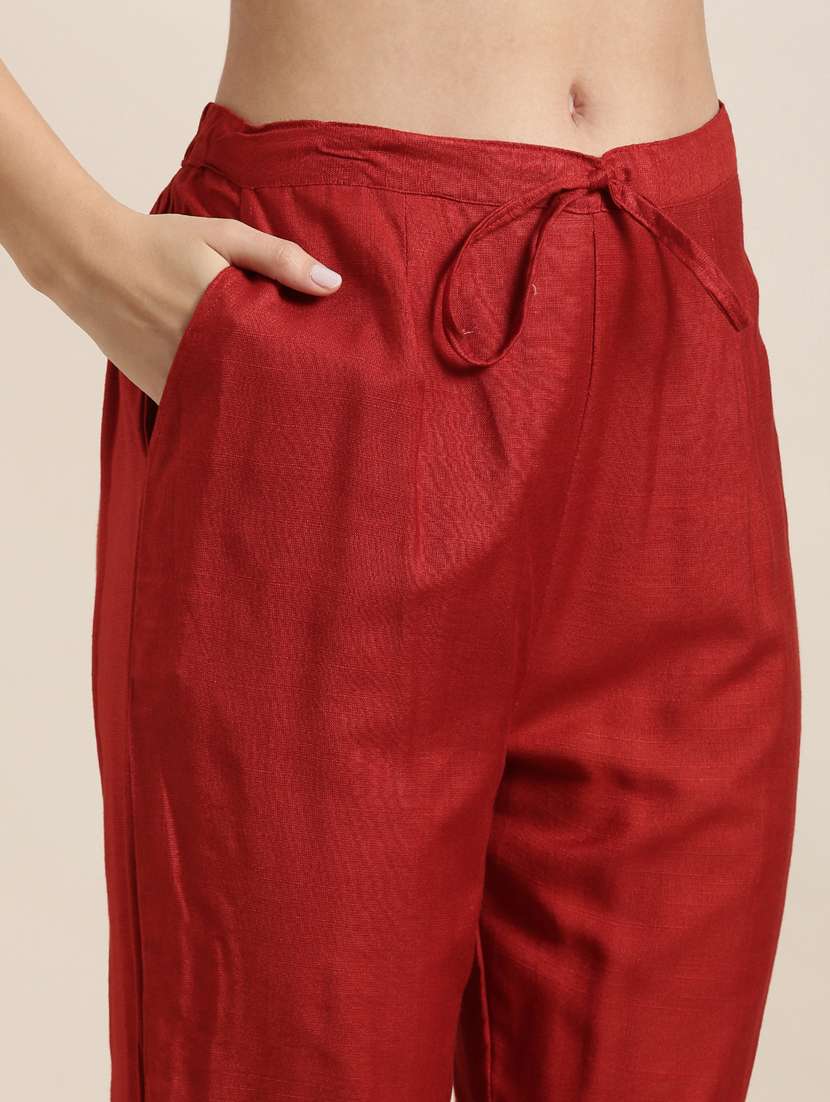 women self design mandarin neck kurta pant set with dupatta - 20961178 -  Standard Image - 6