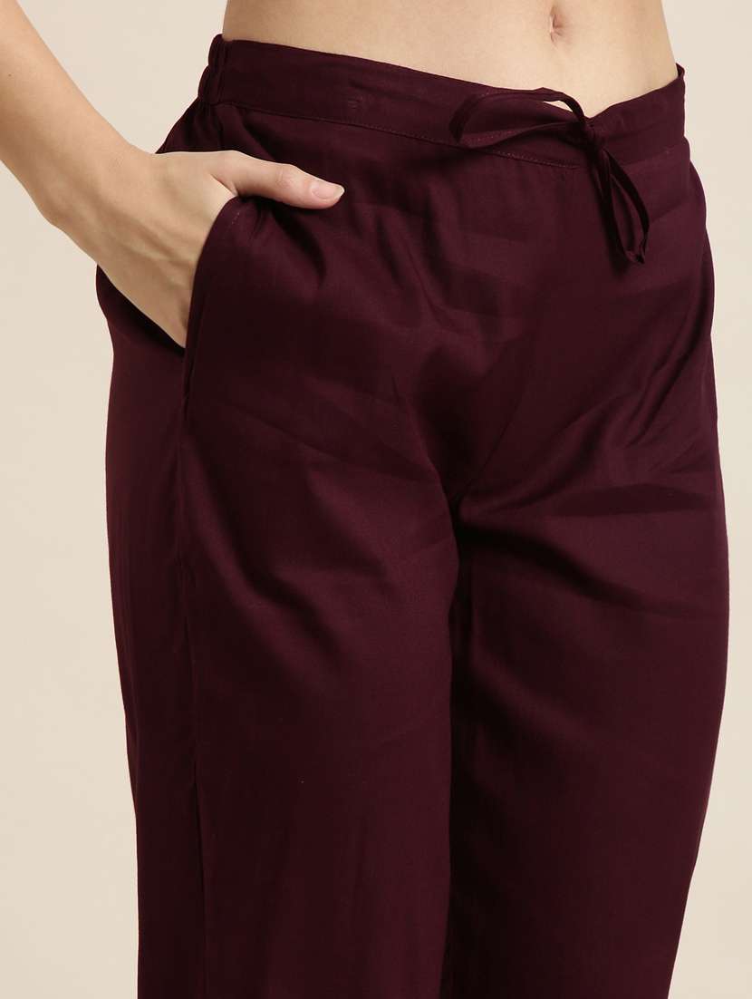 women ikat round neck kurta pant set with dupatta - 20961186 -  Standard Image - 6