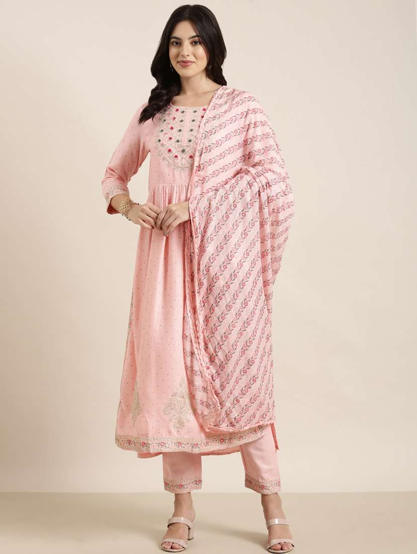 women embroidered kurta pant set with dupatta - 20961211 -  Standard Image - 1