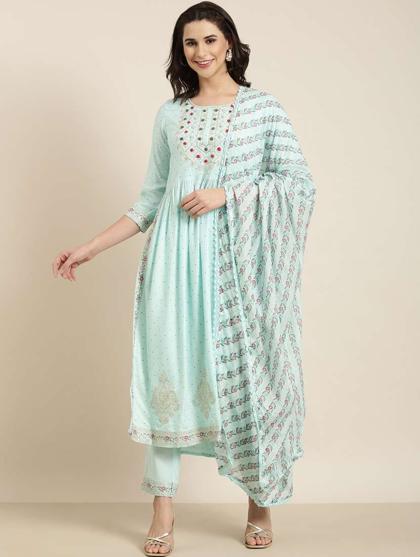 women embroidered kurta pant set with dupatta - 20961212 -  Standard Image - 1