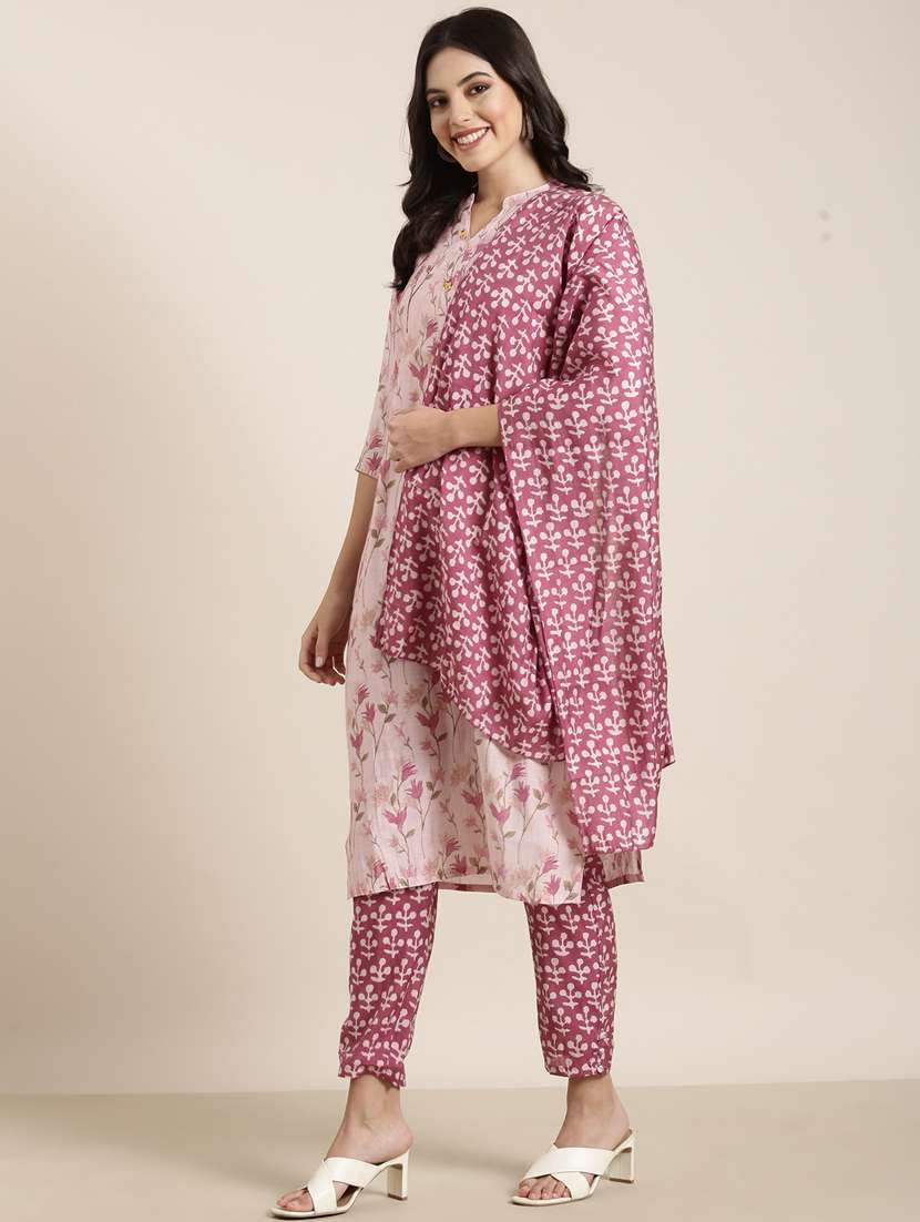 women floral printed kurta pant set with dupatta - 20961216 -  Standard Image - 1