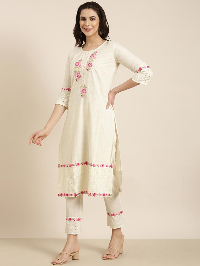 women embroidered kurta pant set with dupatta - 20961227 - Standard Image - 1