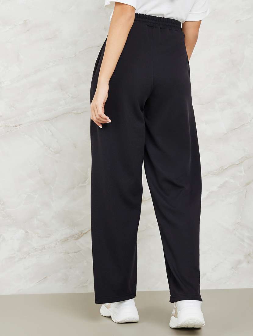 black polyester track pants - 20961316 -  Standard Image - 1