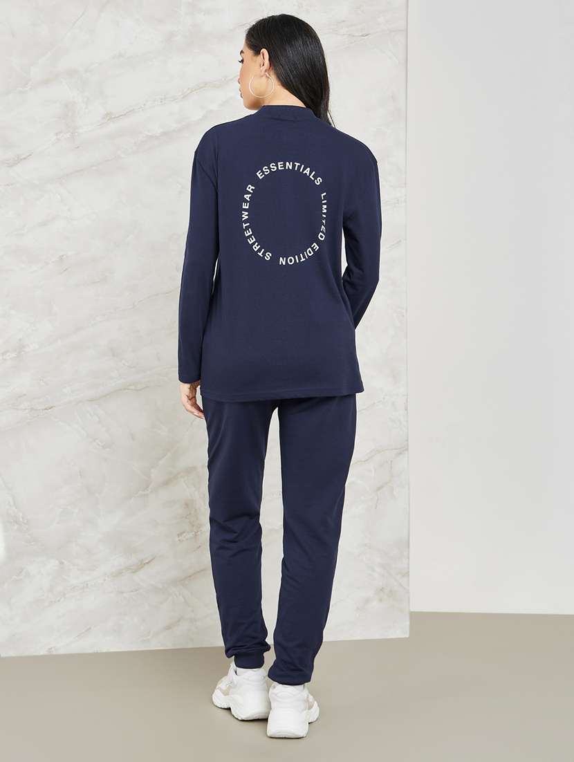 women printed t-shirt & jogger co-ord set - 20961334 -  Standard Image - 1
