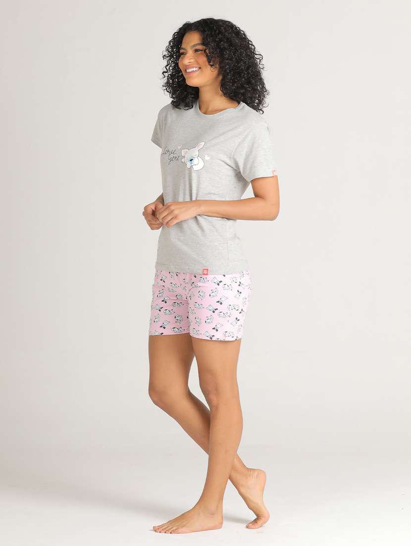 women nightwear shorts set - 20961831 -  Standard Image - 1