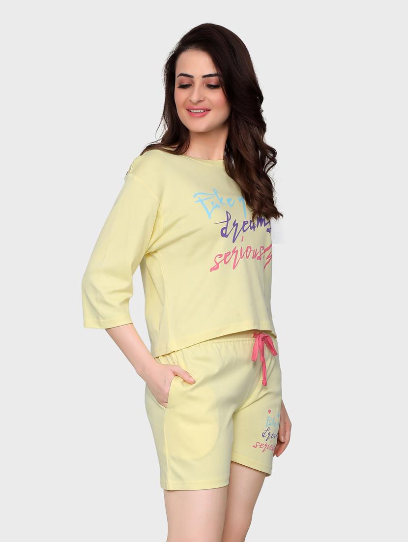 women nightwear shorts set - 20961845 -  Standard Image - 1