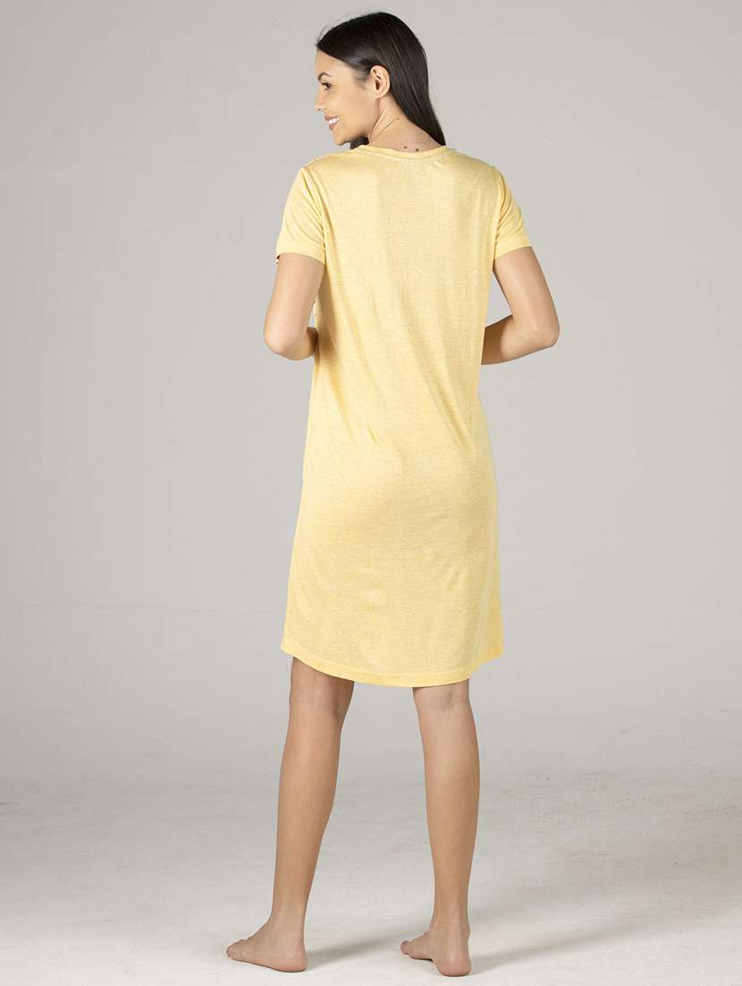 women round neck short sleeves nighties - 20961893 -  Standard Image - 1