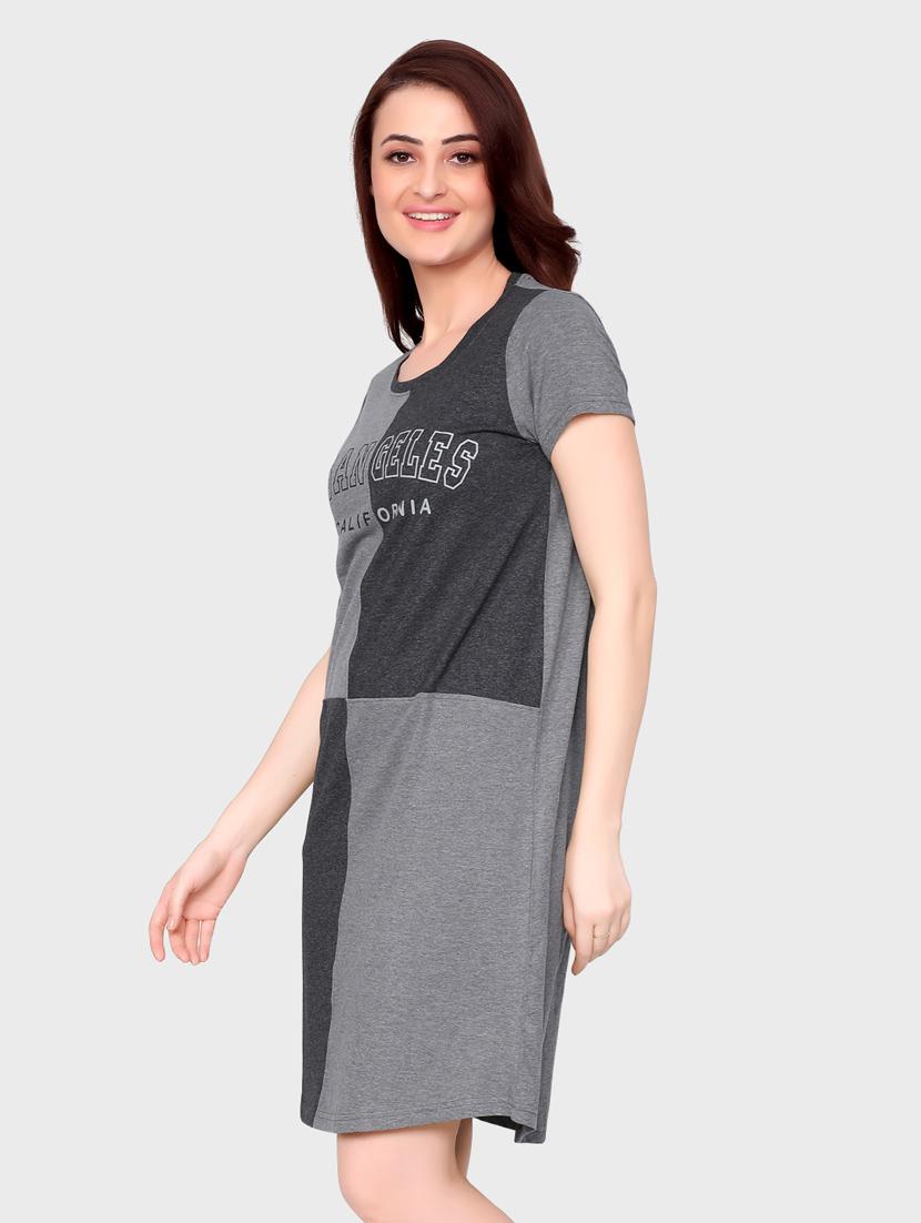 women round neck short sleeves nighties - 20961914 - Standard Image - 1