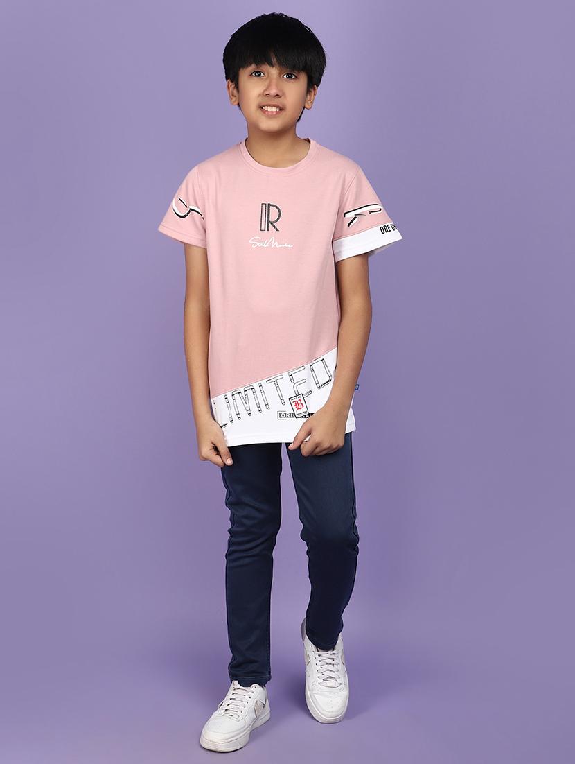 boys round neck typographic regular t-shirt - 20962375 - Standard Image - 4