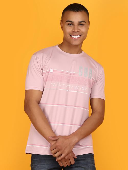 men round neck front print cotton t-shirt - 20962391 -  Standard Image - 0