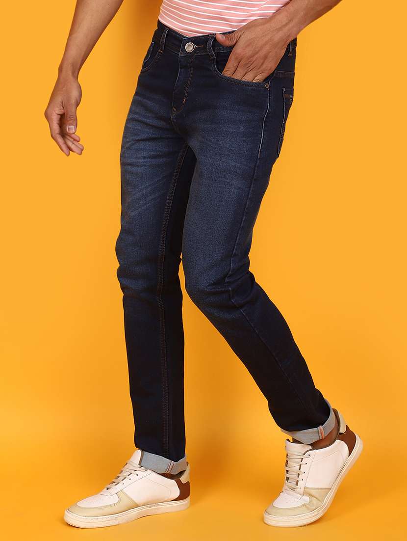 men mid rise washed denim jeans - 20962454 -  Standard Image - 1