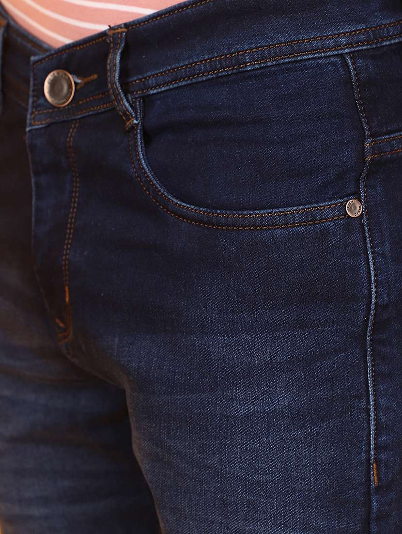 men mid rise washed denim jeans - 20962454 -  Standard Image - 4