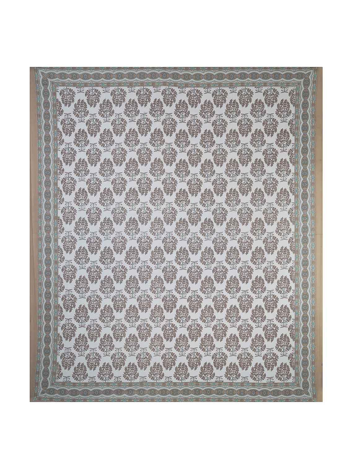 texstylers cotton floral print jaipuri 90 x100 inches queen size bedsheet with 2 pillow covers - 20962785 - Standard Image - 4