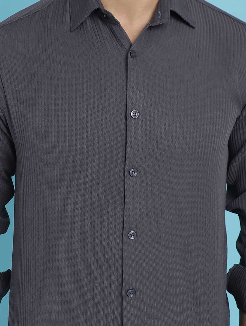 men collared long sleeve casual shirt - 20962811 - Standard Image - 4