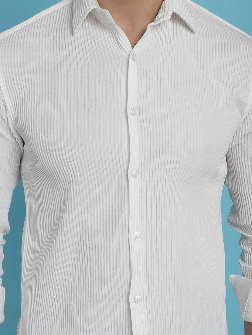 men white stripes casual shirt - 20962815 - Standard Image - 4
