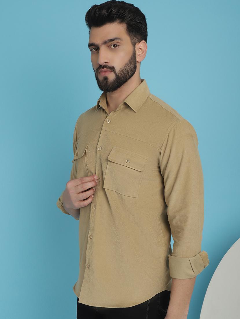 men collared long sleeve casual shirt - 20962818 - Standard Image - 1